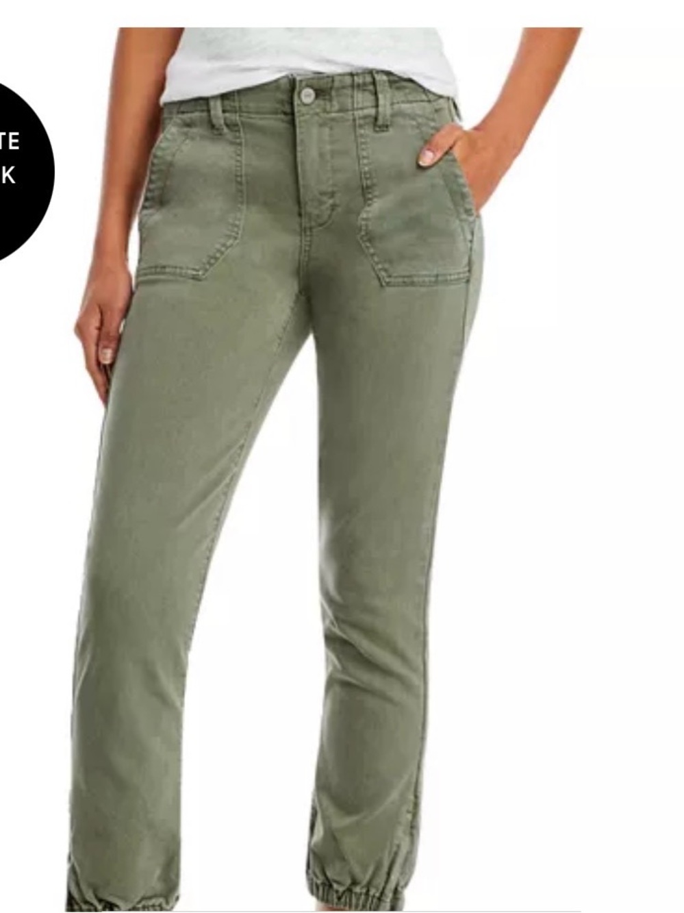 Anthropologie Olive Utility Jogger Jeans
